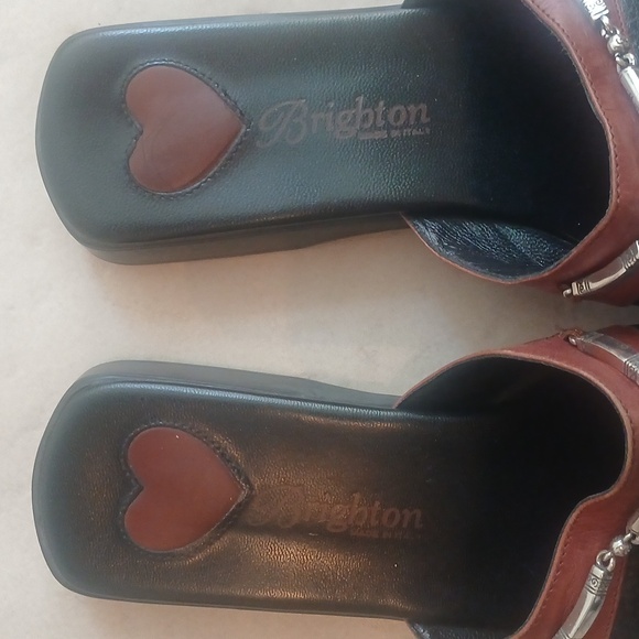 Vintage Brighton Black And Brown Bahama Sandals Womens Size 8 Leather - Picture 6 of 12